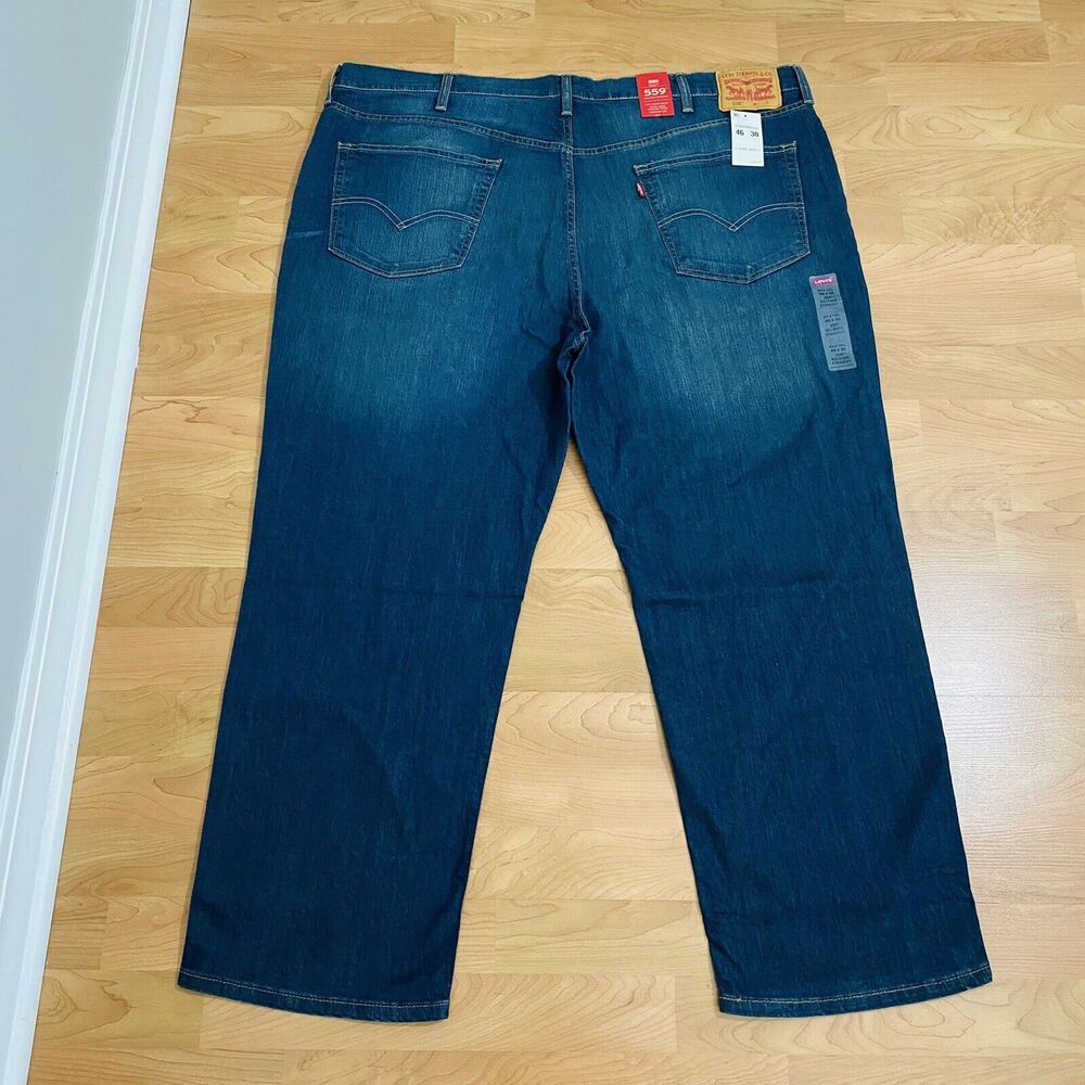 NWT Levi's Men's 559 Relaxed Straight Jeans 46W x 30L Big & Tall